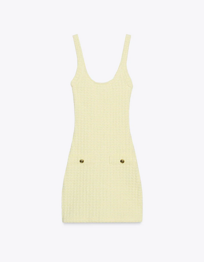 | Textured Stretch Mini Dress