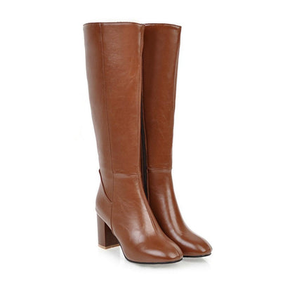 Maison Knee-High Block Heel Boots | Vegan Leather | Winter