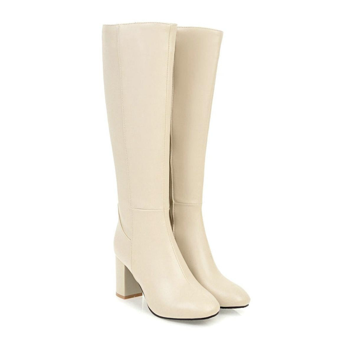 Maison Knee-High Block Heel Boots | Vegan Leather | Winter