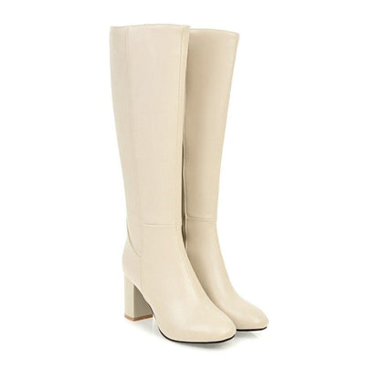 Maison Knee-High Block Heel Boots | Vegan Leather | Winter