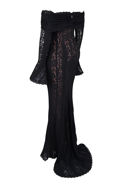 Lace Off-Shoulder Maxi Dress