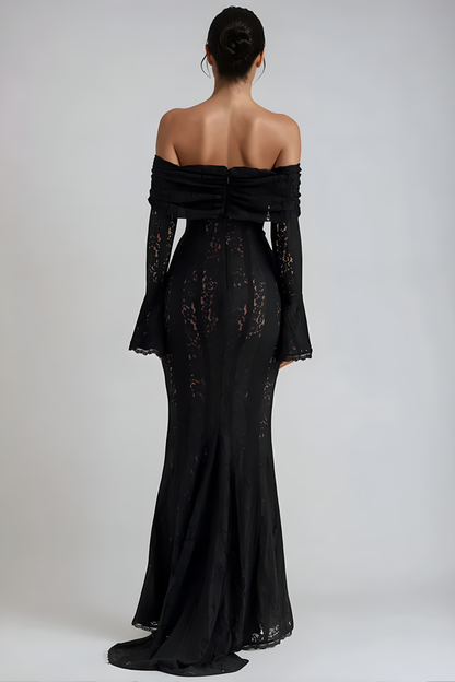 Lace Off-Shoulder Maxi Dress