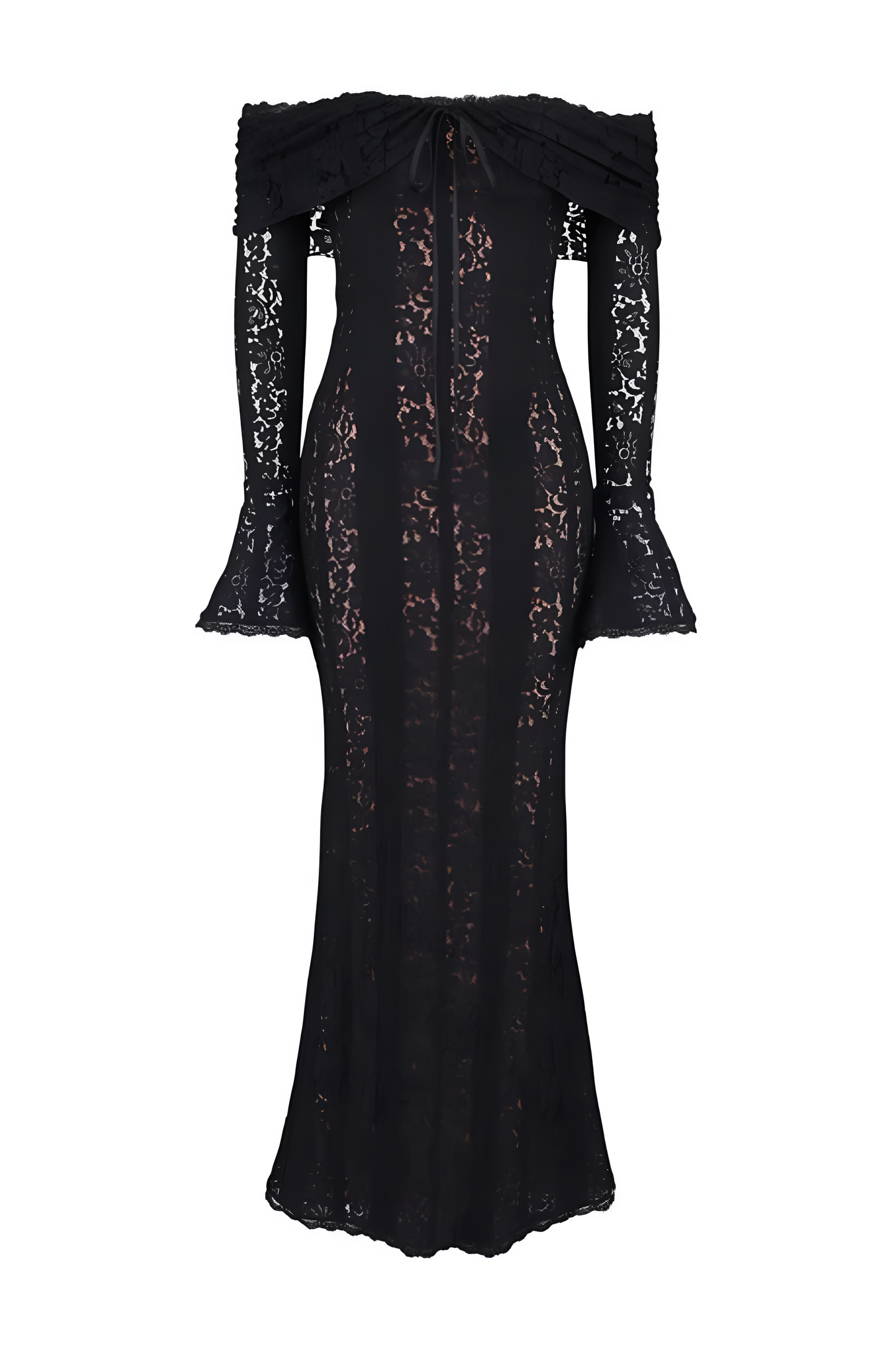 Lace Off-Shoulder Maxi Dress