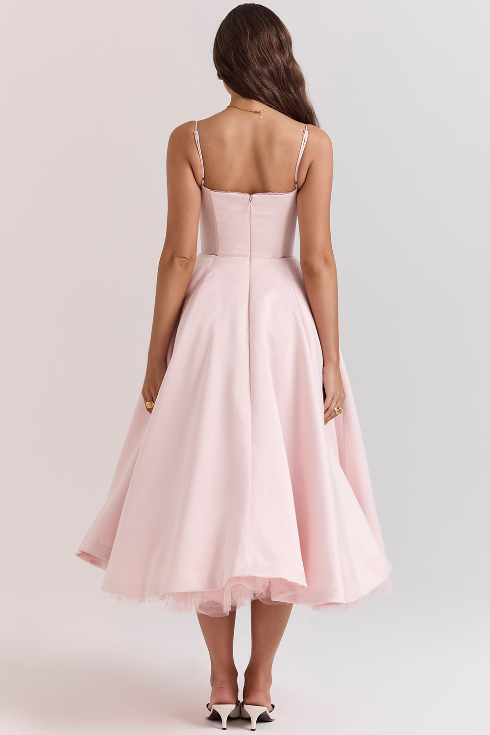 | Corset Bodice Midi Cocktail Dress