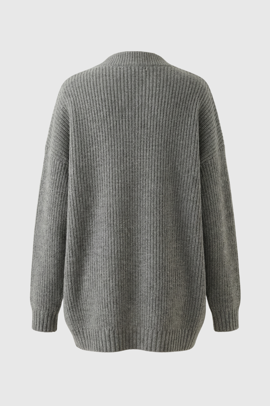 Maison Rib Knit Oversized V-Neck Cardigan | Patch Pockets | Longline