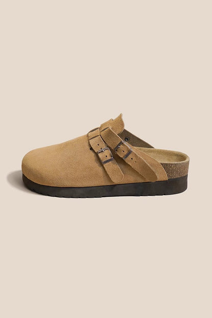Vintage Leather Slip-on Flats