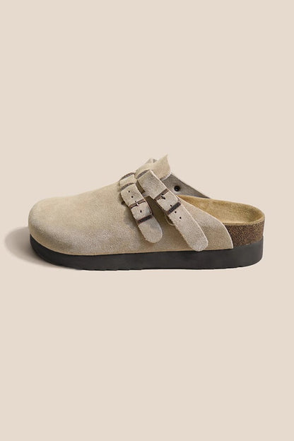 Vintage Leather Slip-on Flats