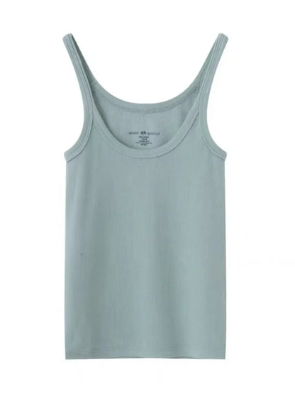 DressBetty - 2024 Black Sexy Sleeveless Cotton Vest for Women