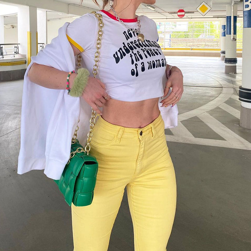 Julia Fashion - Vintage Stripe Jean Streetwear