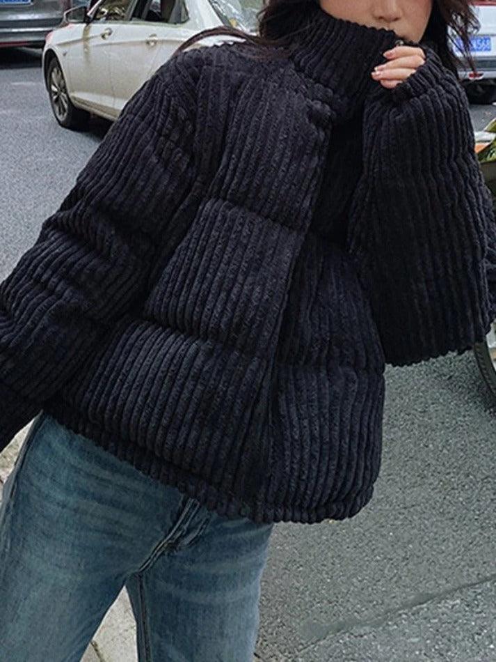 Vintage Zip Up Corduroy Padded Jacket