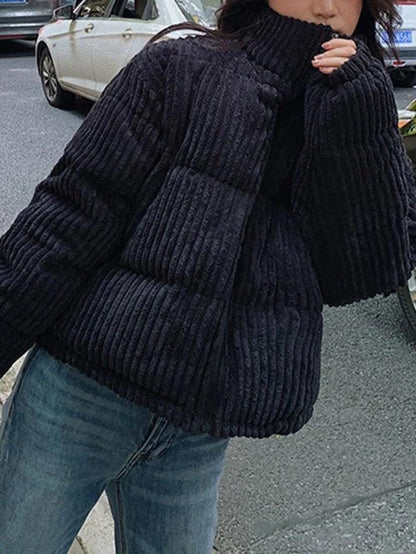 Vintage Zip Up Corduroy Padded Jacket