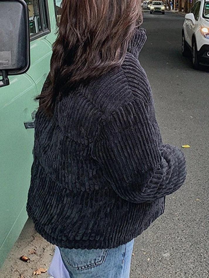 Vintage Zip Up Corduroy Padded Jacket