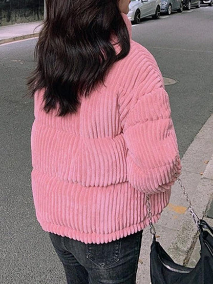 Vintage Zip Up Corduroy Padded Jacket