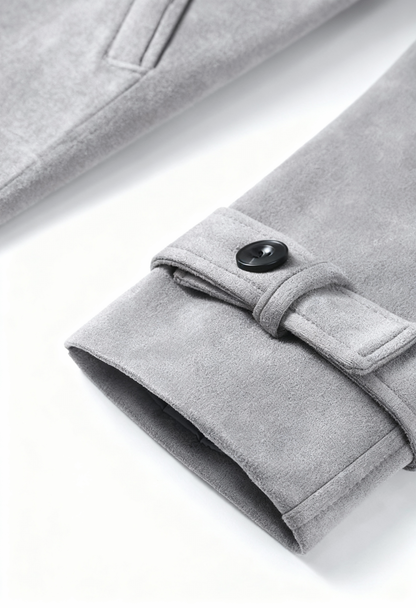 Long Double-Breasted Trench Coat | Wide-Waist Belt