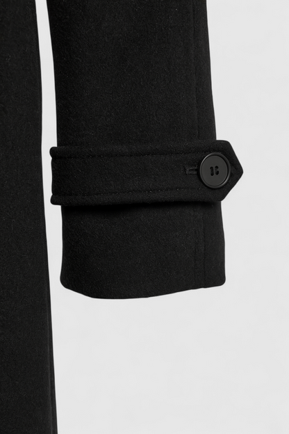 Maison Belted Long Trench Coat | Double Breasted, A-Line Fit
