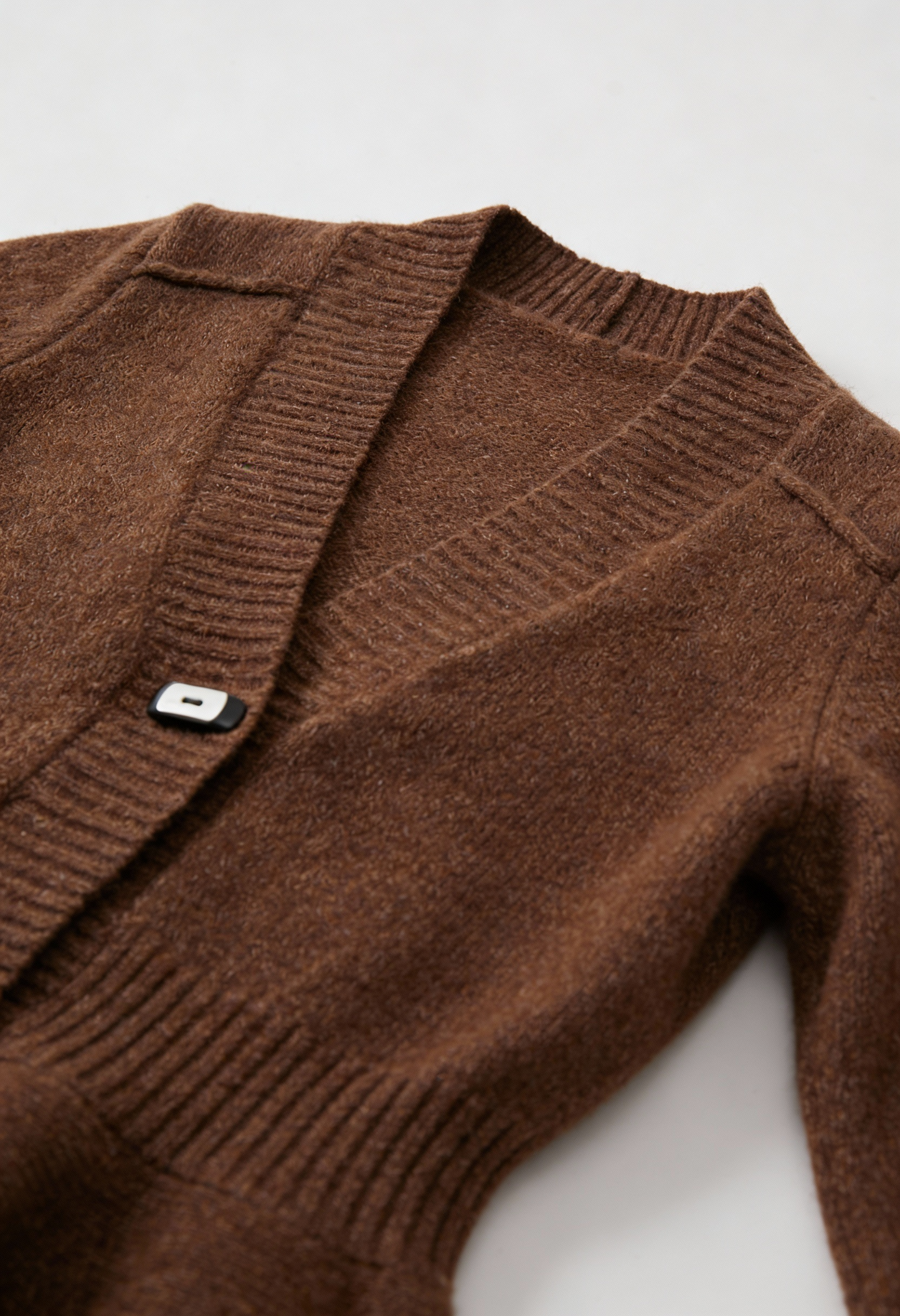 Maison Fine Yarn Shawl Collar Cardigan | Peplum Hem | Regular Fit