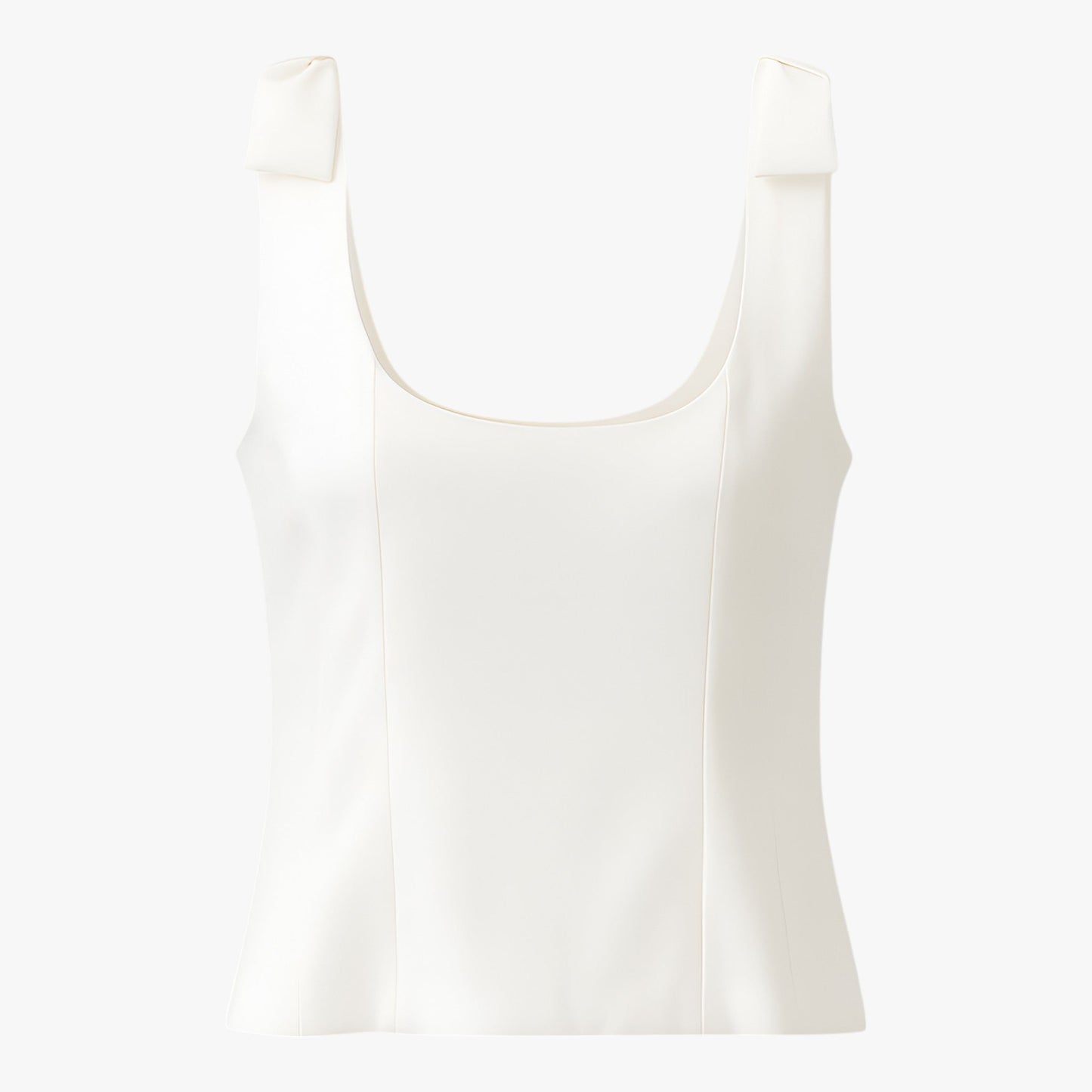 Maison Sleeveless Cami Top | Square Neck Structured Slim Fit