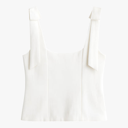 Maison Sleeveless Cami Top | Square Neck Structured Slim Fit