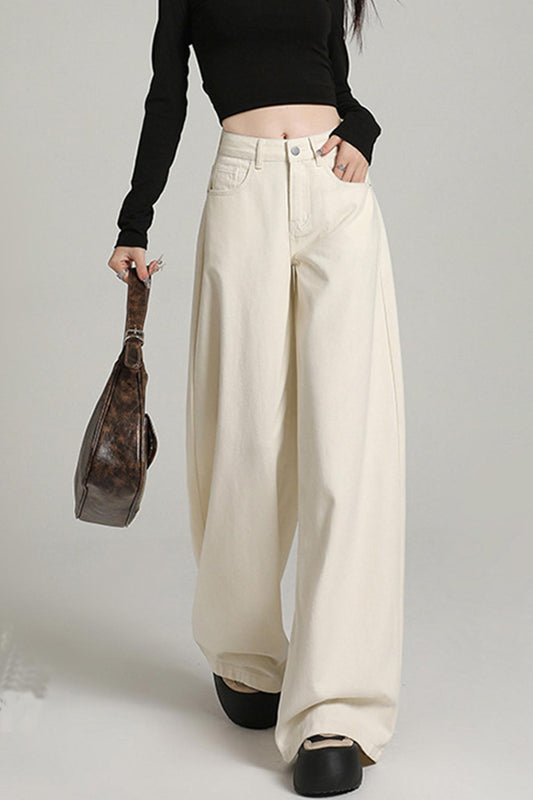 Loose High-rise Wide-leg Jeans