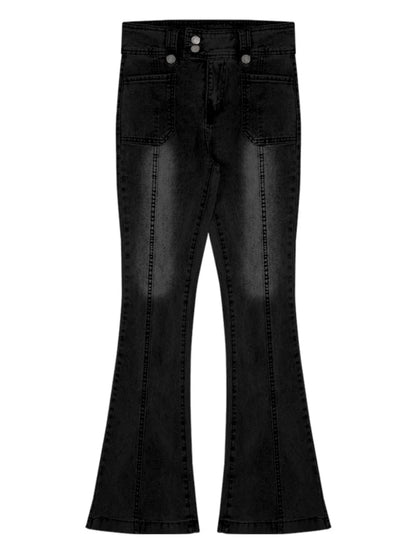 DressBetty - Chic Skinny Flare Winter Y2K High Waist Casual Jeans
