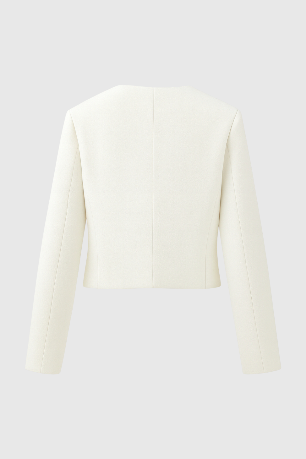Gold-Button Pocket Jacket | Round Neck, Four Pocket Design