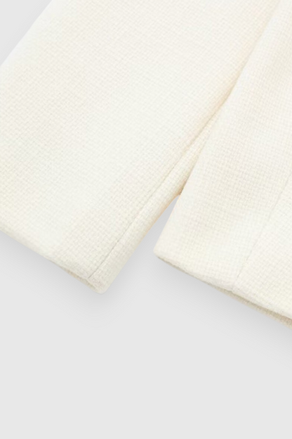 Gold-Button Pocket Jacket | Round Neck, Four Pocket Design