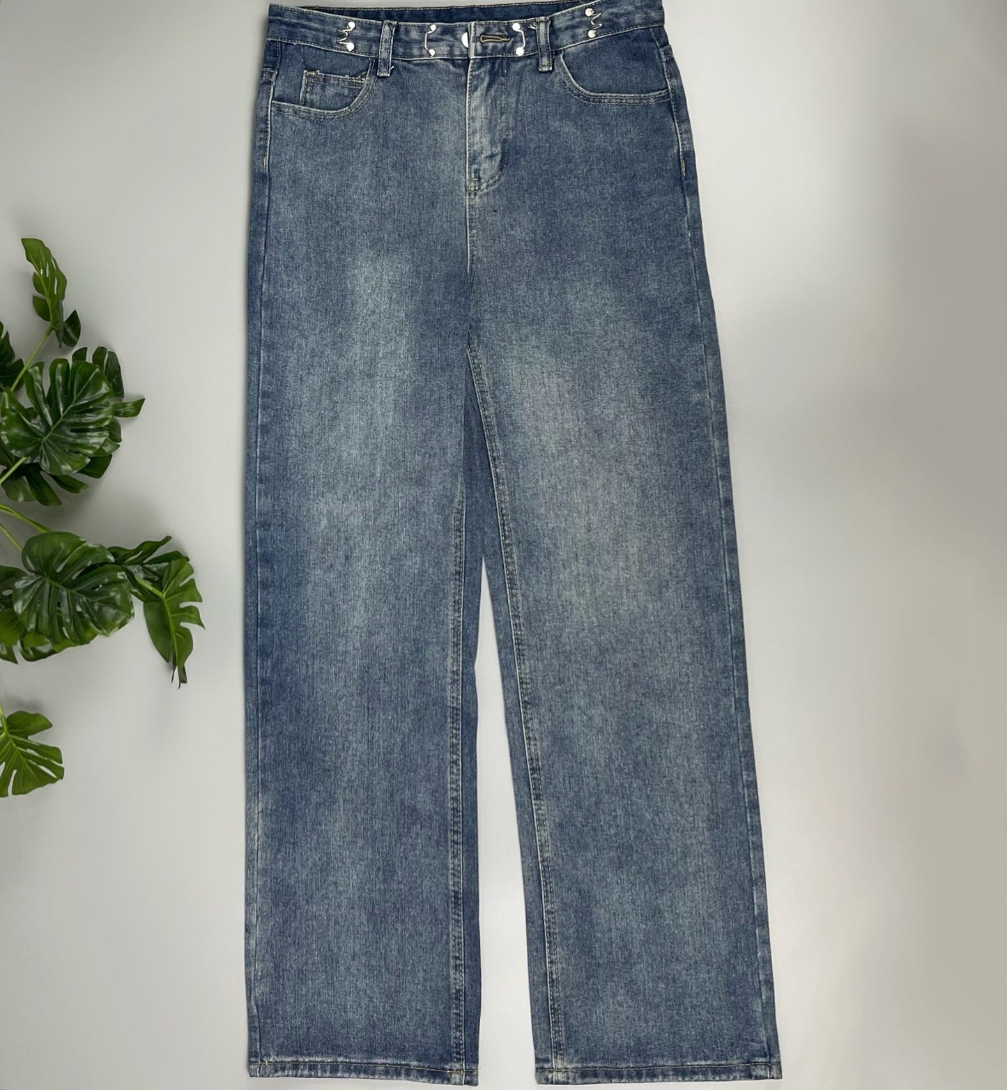Julia Fashion - Women Baggy Jeans Streetwear Straight Pants