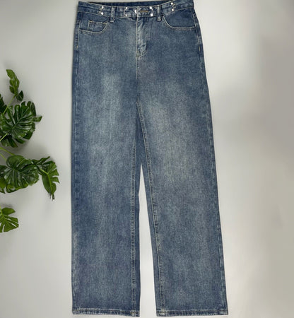 Julia Fashion - Women Baggy Jeans Streetwear Straight Pants