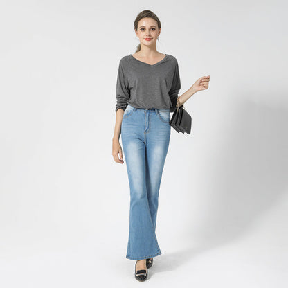 Julia Fashion - Women's Jeans High Waist Flare Jeans