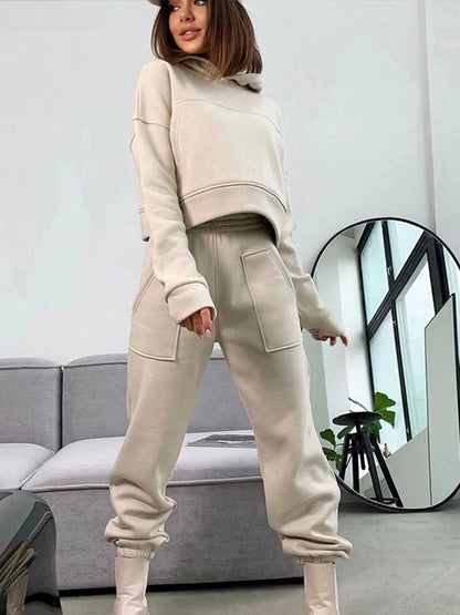 JuliaFashion - 2024 Sports Sweatshirt Two Piece Set