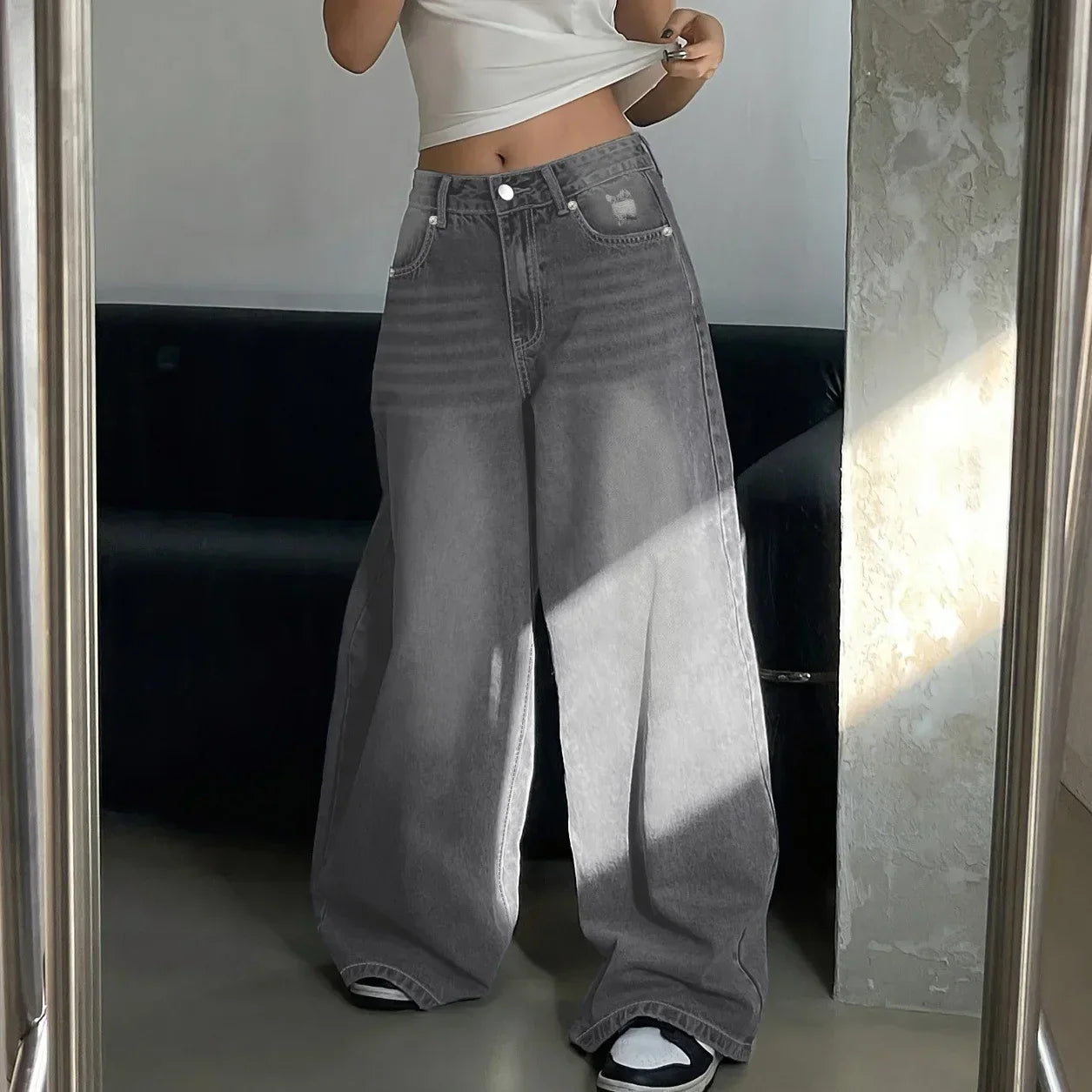 Women Baggy Wide Leg Jeans
