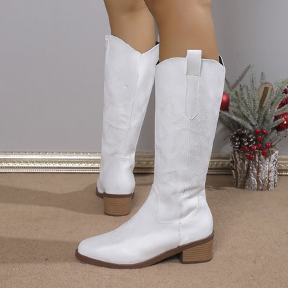 Women Cowboy Boots Denim