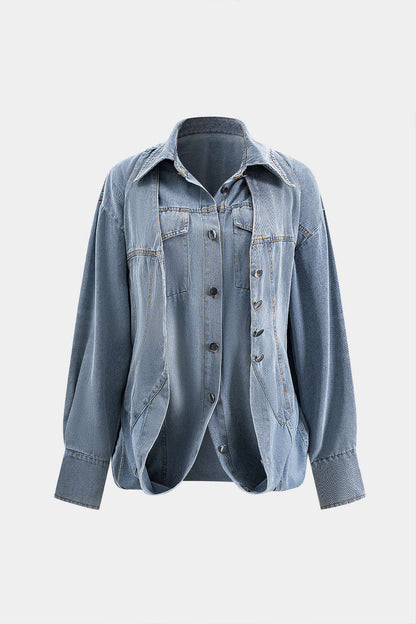 Women Denim Shirt Oversized