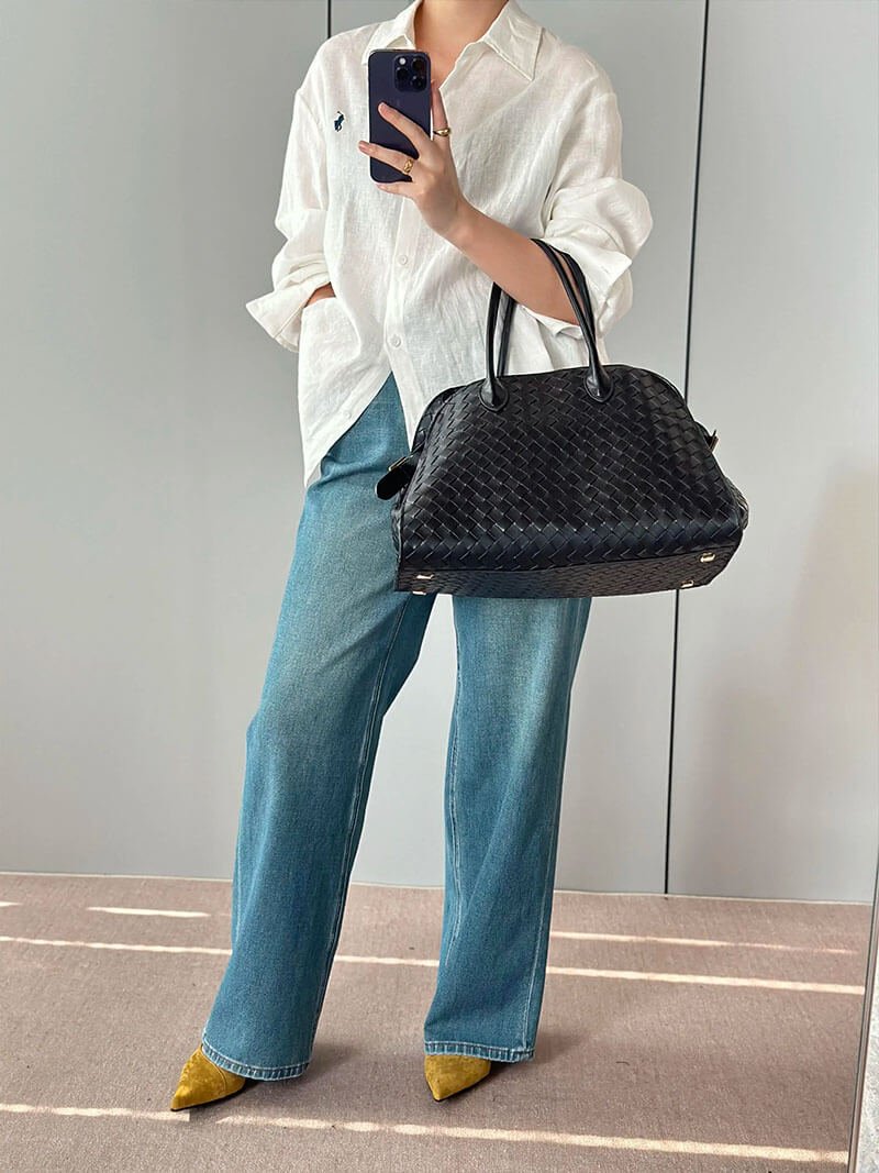 Women'S Handbag With Braid Design