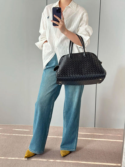 Women'S Handbag With Braid Design