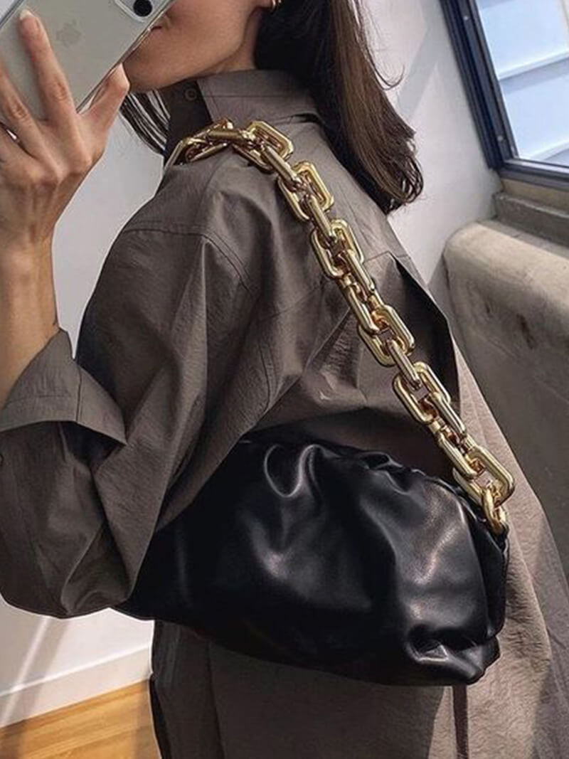 Women'S Handbag With Gold Chain