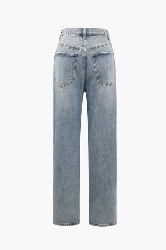 Women'S Jeans With Asymmetrical Waist