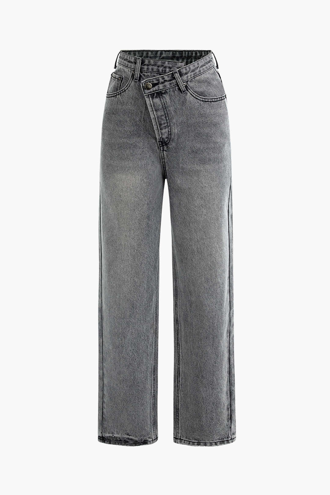 Women'S Jeans With Asymmetrical Waist