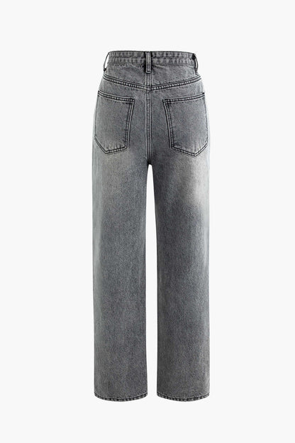 Women'S Jeans With Asymmetrical Waist