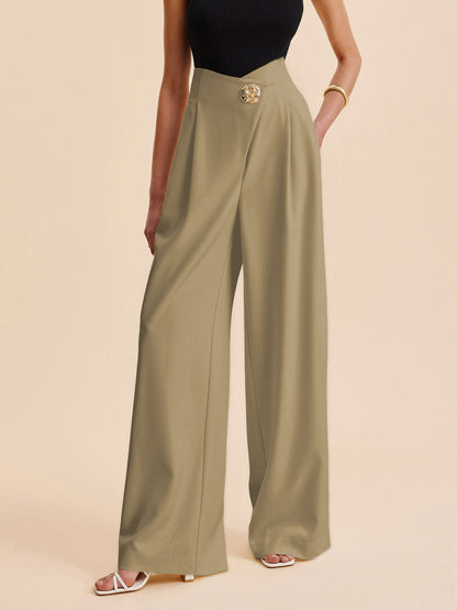 Women Wide Trousers High Waist