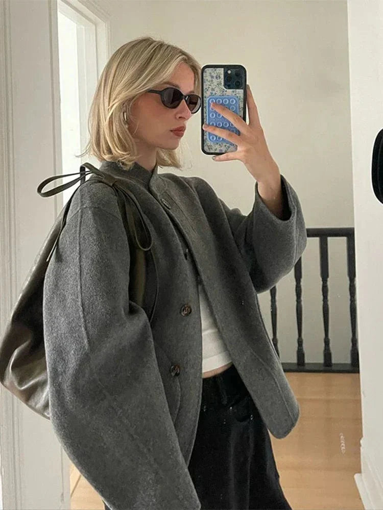 Women Wool Coat Oversized