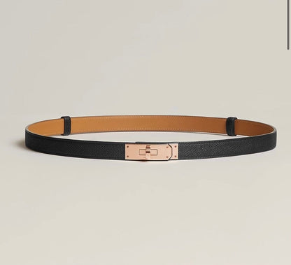 Women's Black Leather Belt – Adjustable Faux Leather Design for Timeless Style and Versatile Use