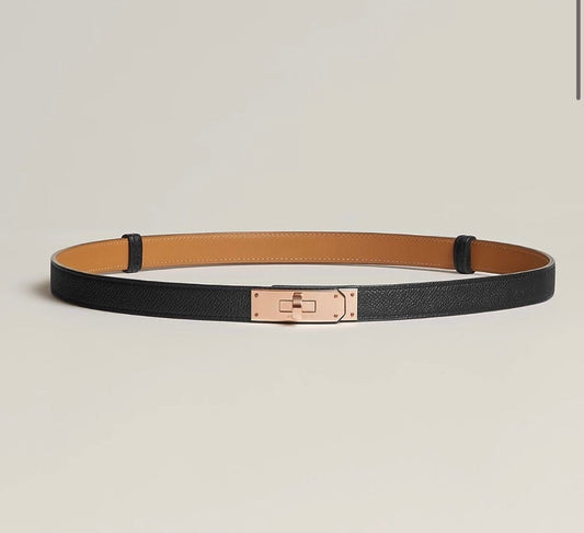 Women's Black Leather Belt – Adjustable Faux Leather Design for Timeless Style and Versatile Use