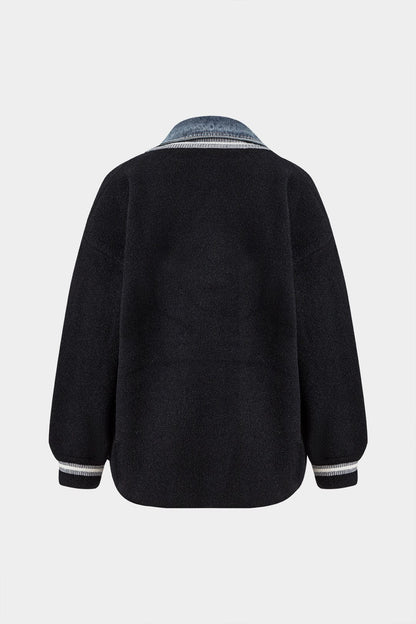 Women's Cardigan Denim Knit Hybrid