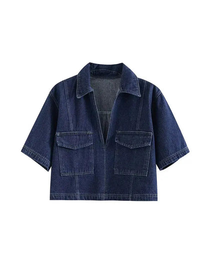 Women's Denim Two Piece Set