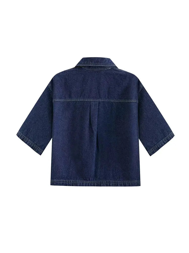 Women's Denim Two Piece Set