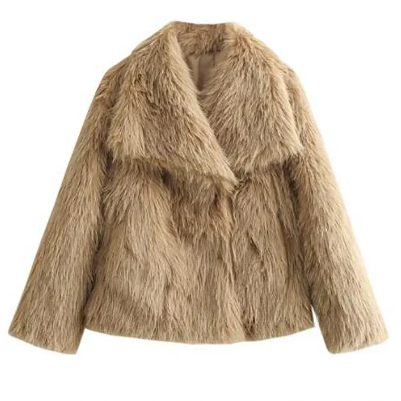 | Women’s Relaxed Fit Faux Fur Jacket
