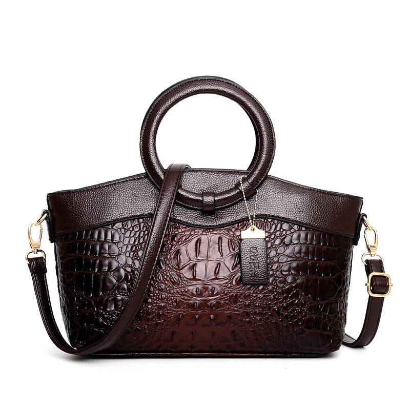 Women's Handbag Crocodile Pattern