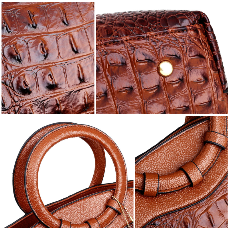 Women's Handbag Crocodile Pattern