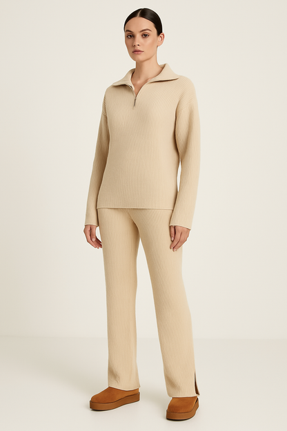 Women's Loungewear Set Luxe Comfort Wide-Leg Pants and Top